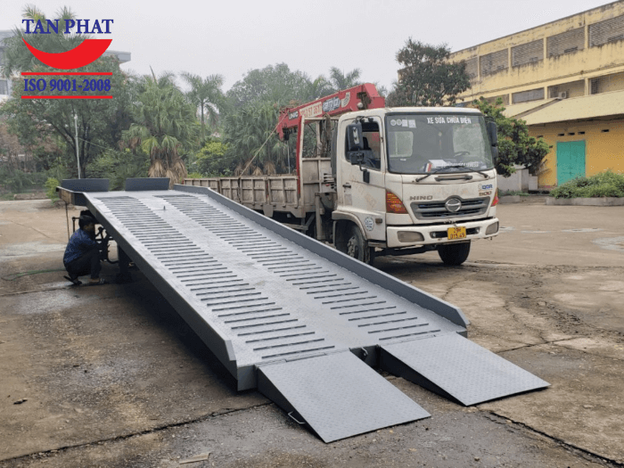 Cầu xe nâng 6-8 tấn lắp đặt hoàn thiện tại Thái Nguyên
