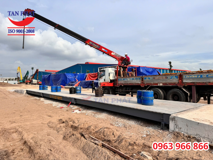 Hoàn thiện trạm cân điện tử 100 tấn 18x3m tại Yên Phong, Bắc Ninh