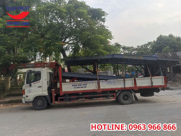 Vận chuyển cầu lên container 14m tới Hải Phòng