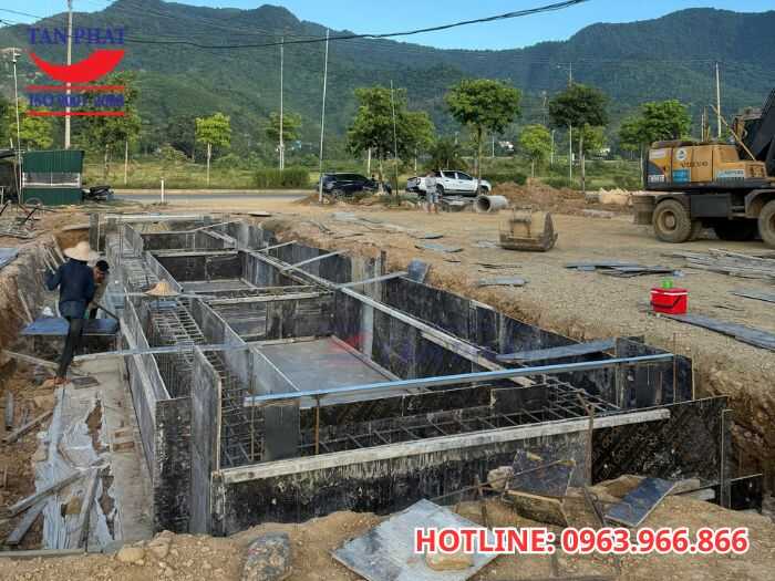 Móng trạm cân trong quá trình hoàn thiện