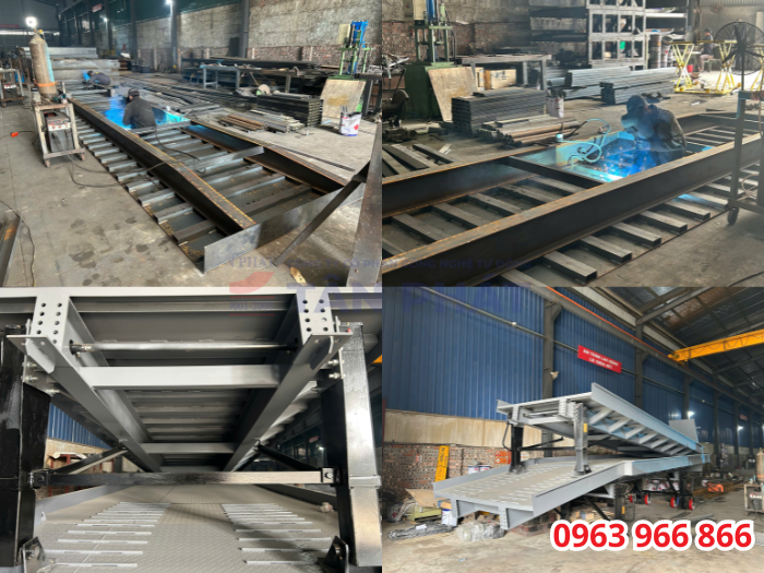 Quá trình sản xuất cầu dẫn xe nâng tại xưởng TCT