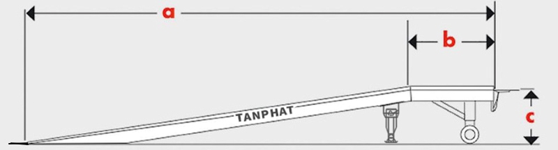 Bản vẽ kỹ thuật cầu dẫn xe nâng TPS Tân Phát