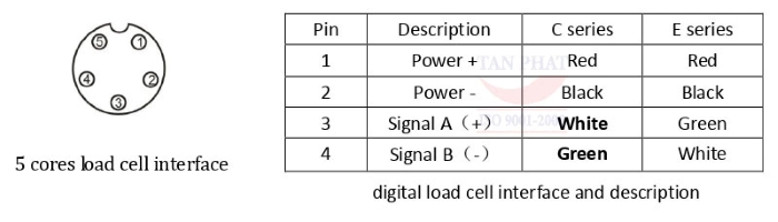 Kết nối đầu cân D2008FA với loadcell