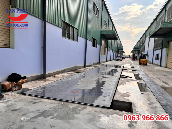 Trạm cân ô tô 100 tấn lắp chìm tại xã Xuân Trúc, tỉnh Hưng Yên