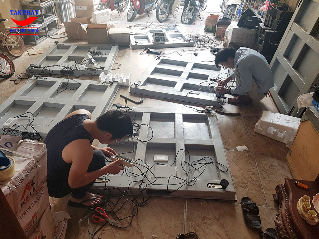 lắp đặt cân sàn điện tử