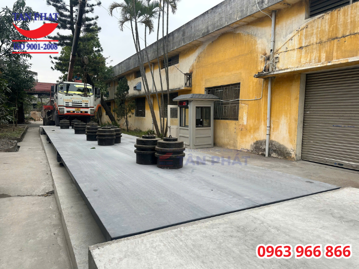 Lắp đặt hoàn thiện trạm cân 80 tấn, kích thước 16x3m tại Kiến An, Hải Phòng