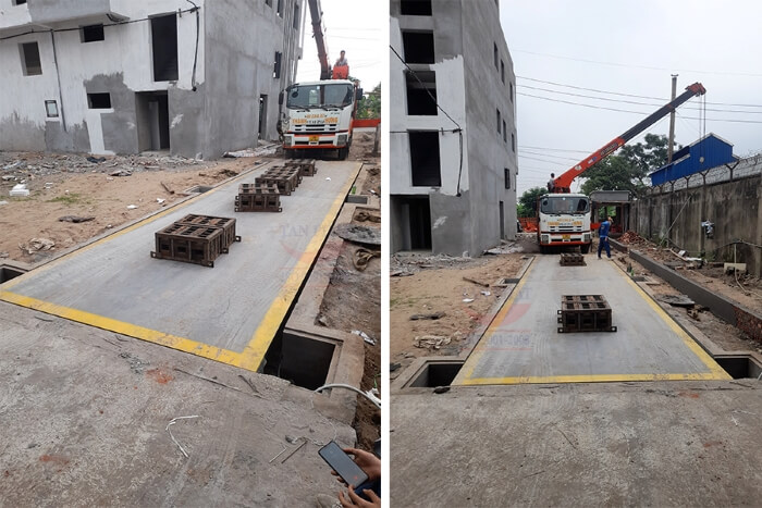 Trạm cân sử dụng thiết bị kỹ thuật số, hiệu chuẩn chính xác trước khi đưa vào vận hành