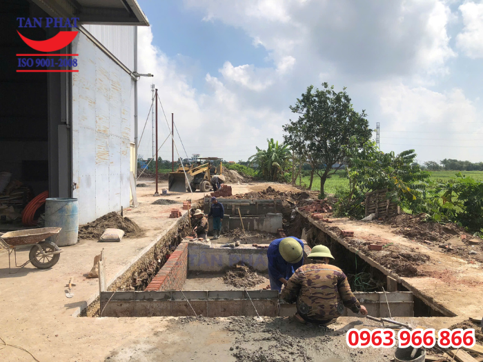 Móng cân ô tô điện tử 60 tấn 12m tại Quỳnh Phụ, Thái Bình