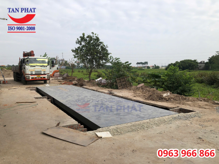 Trạm cân ô tô điện tử 60 tấn lắp đặt tại Quỳnh Phụ, Thái Bình