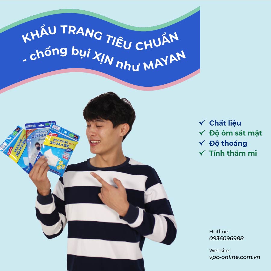 KHẨU TRANG TIÊU CHUẨN đủ sức cản phá bụi mịn phải là một chiếc KHẨU TRANG “XỊN”