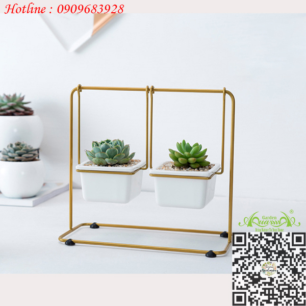 Gốm Xích Đu Khung Sắt Đôi - Aquagarden