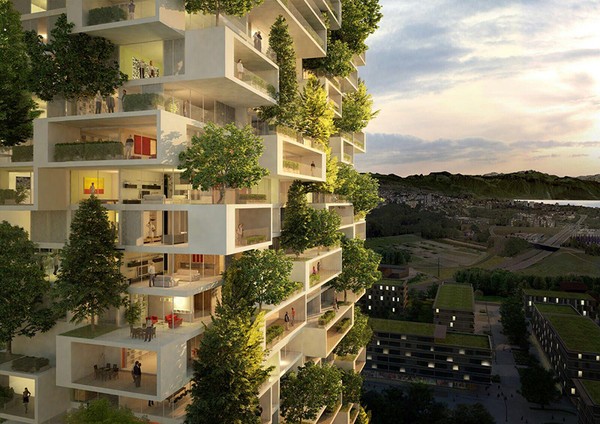 Tòa nhà chọc trời phủ cây xanh cao nhất thế giới