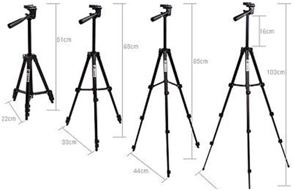 Các loại chân máy tripod chụp ảnh quay phim cho máy ảnh điện thoại 