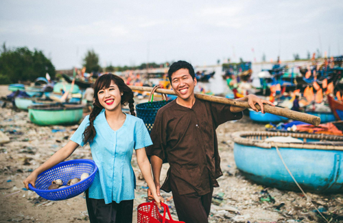 Bộ ảnh cưới 'chàng khờ lấy được vợ xinh'