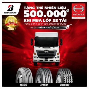 CHƯƠNG TRÌNH KHUYẾN MẠI KHI MUA LỐP BRIDGESTONE