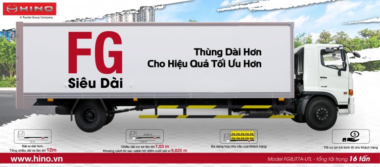 KHUYẾN MÃI LỚN RA MẮT XE TẢI HINO FG SIÊU DÀI (FG8JT7A-UTL)