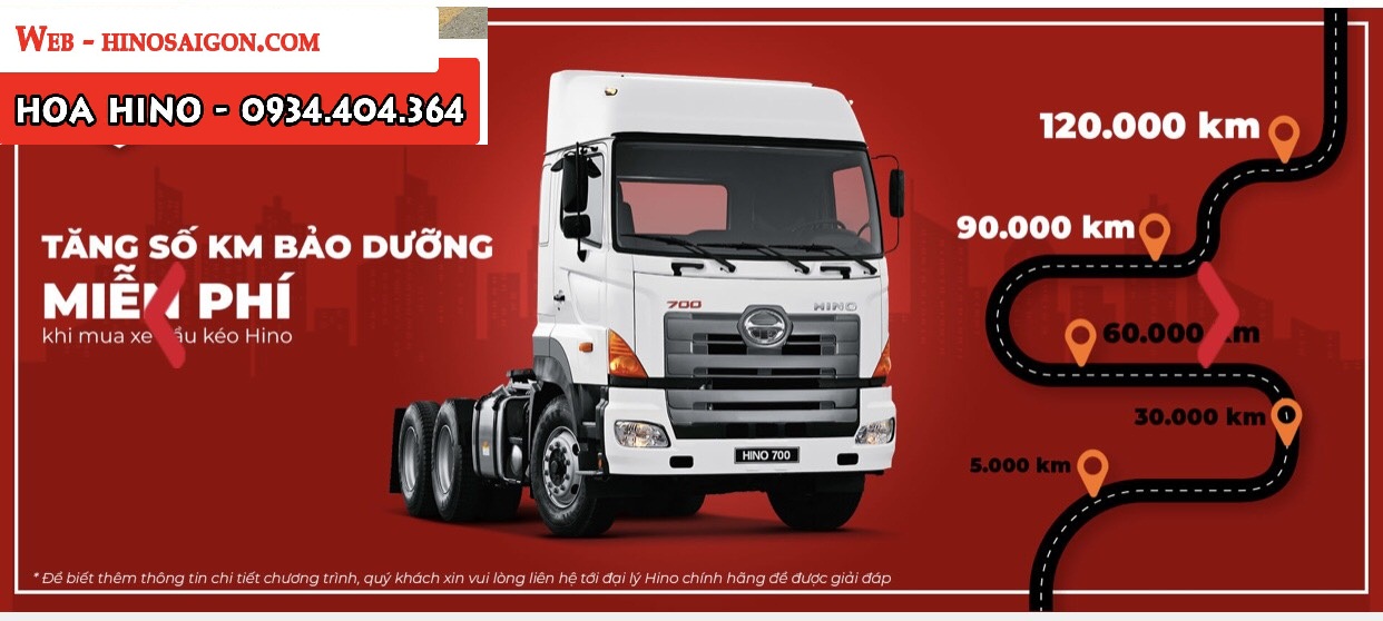đầu kéo hino 2 cầu đời 2021