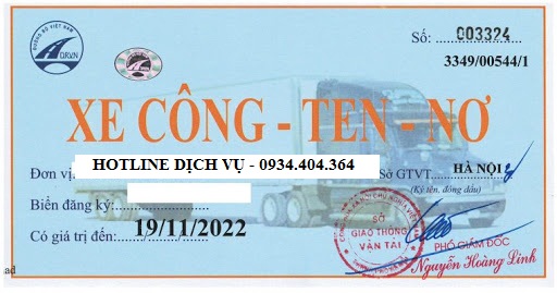 Phù hiệu xe container