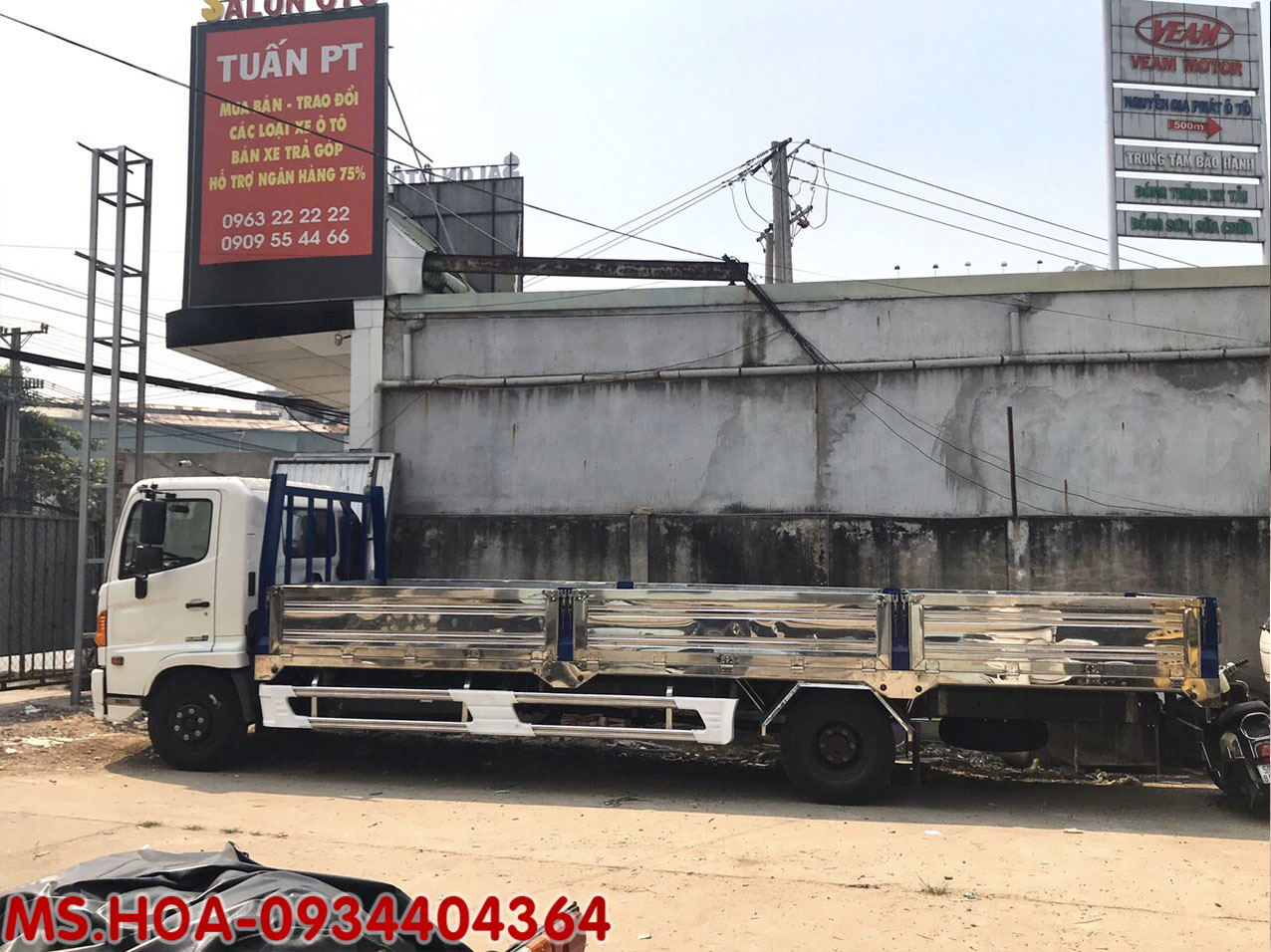 xe tải hino 6t5 thùng lửng