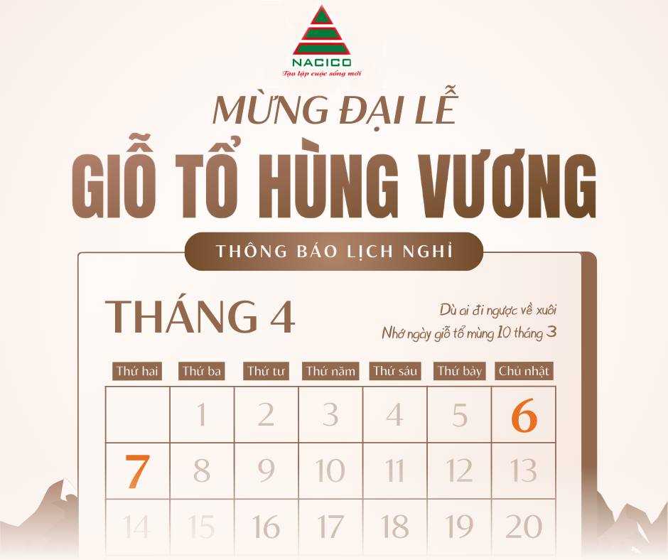 THÔNG BÁO NGHỈ LỄ GIỖ TỔ HÙNG VƯƠNG 2025