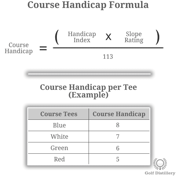 HANDICAP CARD - COURSE-SPECIFIC HANDICAP - HANDICAP STROKES