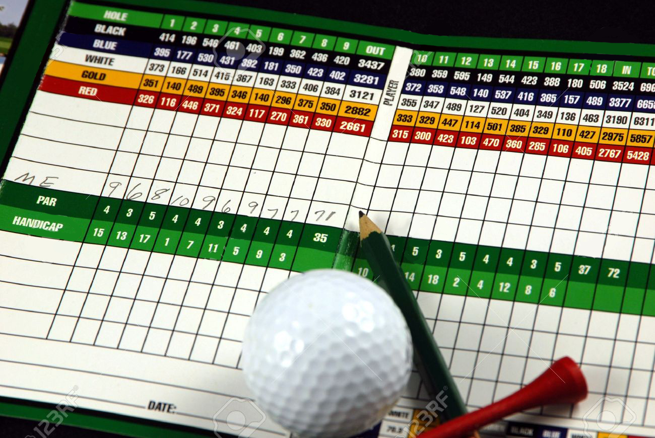 SCHENECTADY PUTTER - SCGA - SCOOTER - SCORE CARD - SCORE CARD PLAYOFF