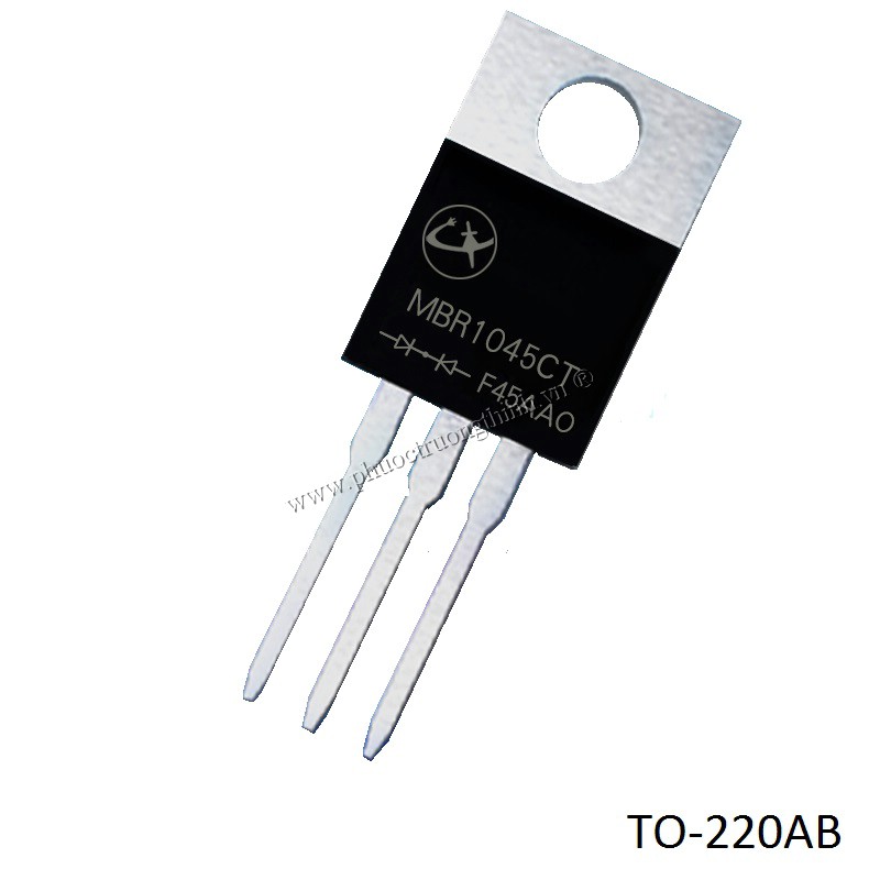 Schottky diode (Rectifier diode) MBR1045CT 10A 45V TO220AB