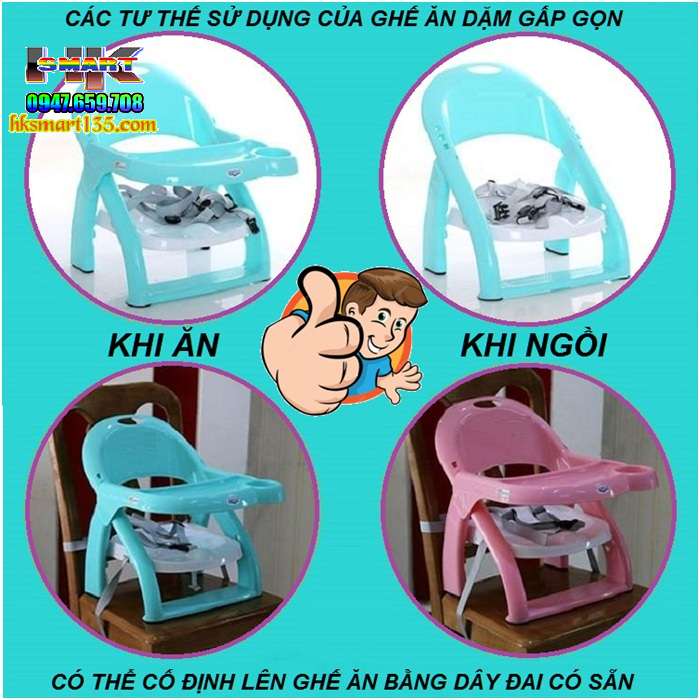 Ghế ăn dặm gấp gọn cho bé