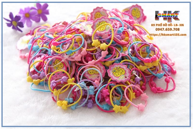 Set túi 50 dây buộc tóc dễ thương