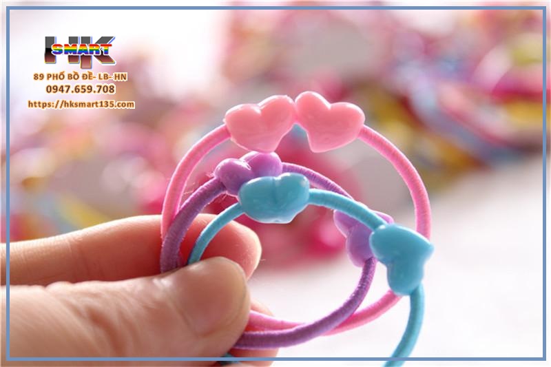 Set túi 50 dây buộc tóc dễ thương