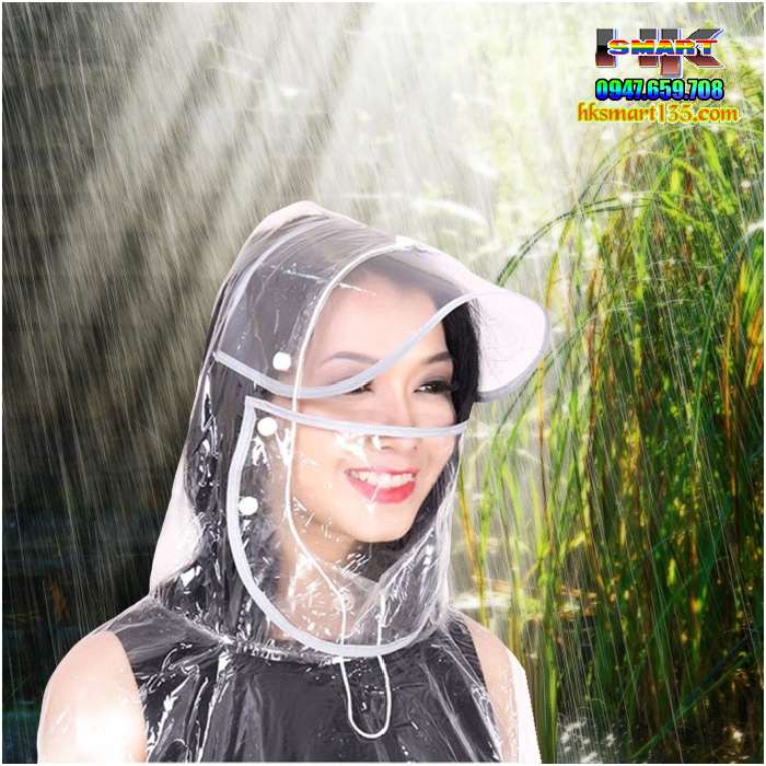 Áo mưa trong suốt thời trang