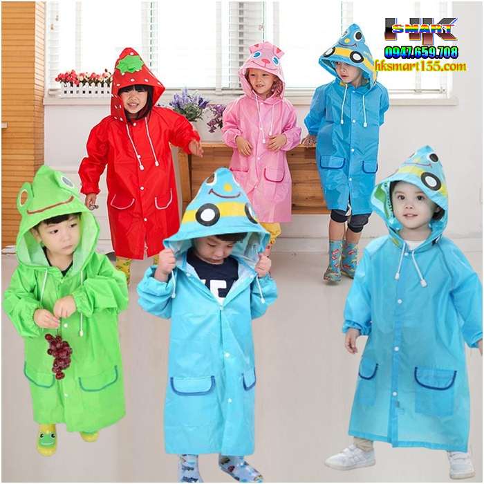 Áo mưa hình thú cho bé