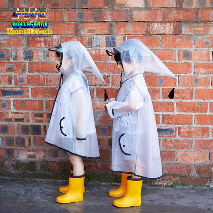 Áo mưa xuất nhật thời trang cho bé