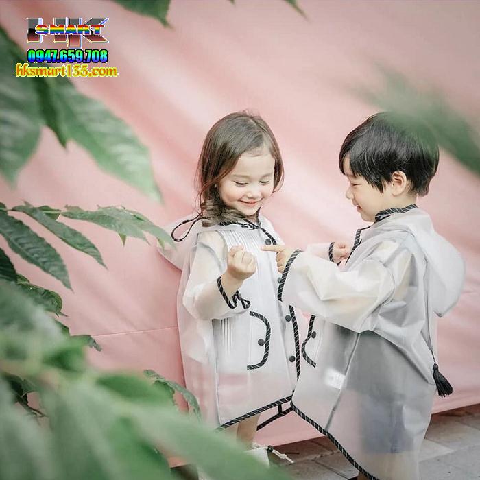 Áo mưa xuất nhật thời trang cho bé