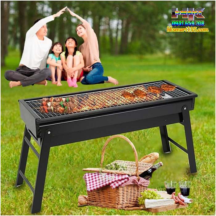 Bếp nướng than hoa du lịch loại dài