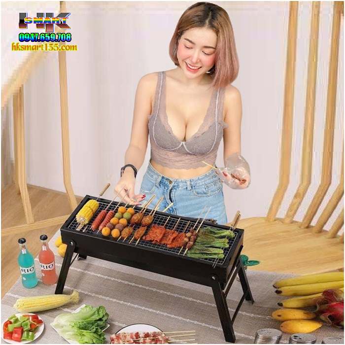 Bếp nướng than hoa du lịch loại dài