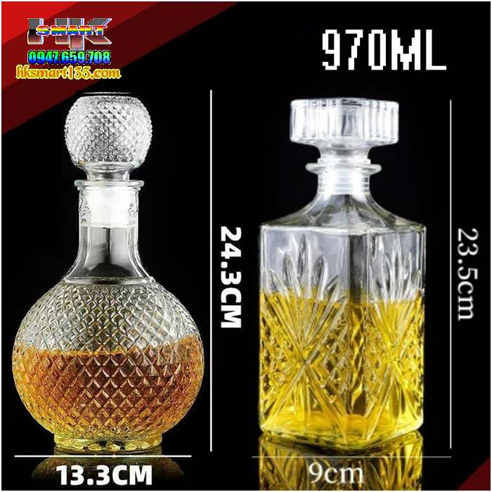 Bình thủy tinh đựng rượu