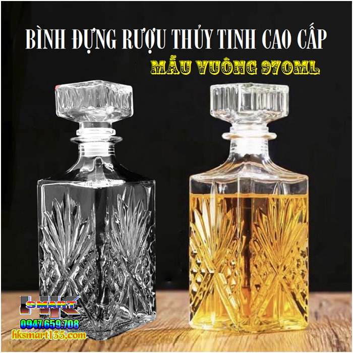 Bình thủy tinh đựng rượu
