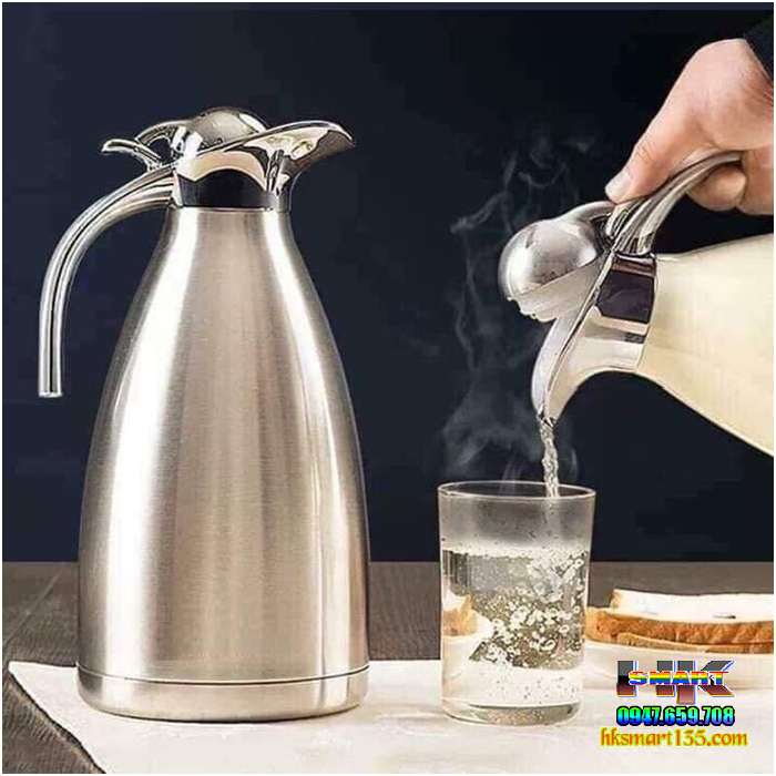 Bình thủy giữ nhiệt inox 2 lớp cao cấp 2L