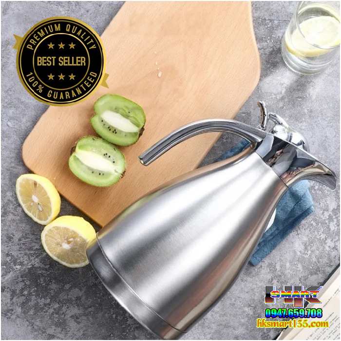 Bình thủy giữ nhiệt inox 2 lớp cao cấp 2L