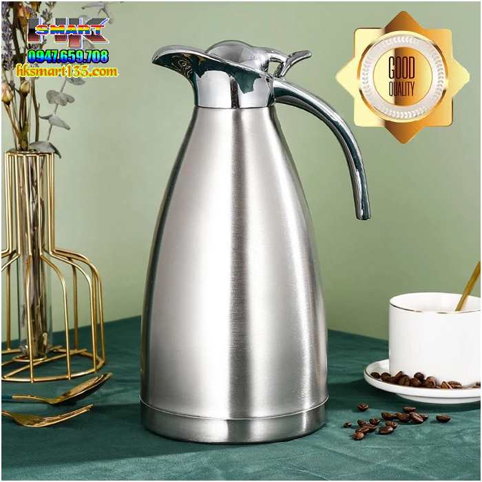 Bình thủy giữ nhiệt inox 2 lớp cao cấp 2L