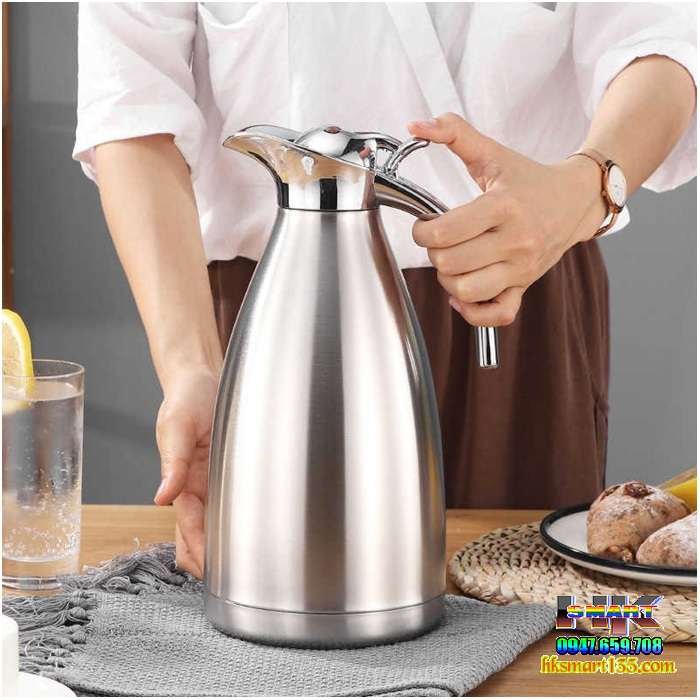 Bình thủy giữ nhiệt inox 2 lớp cao cấp 2L