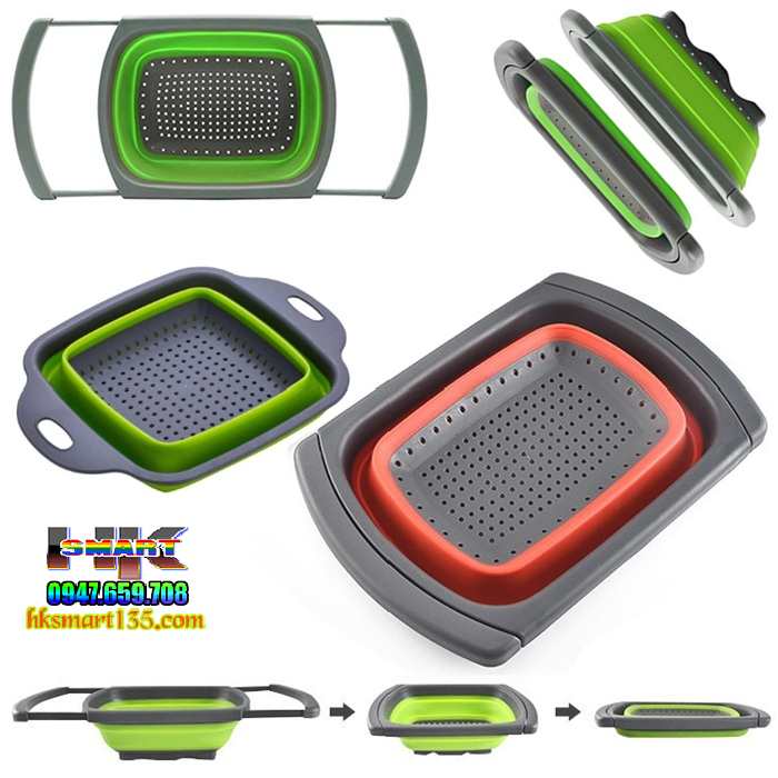 Bộ 2 Rổ Silicon Xếp Gọn Đa Năng