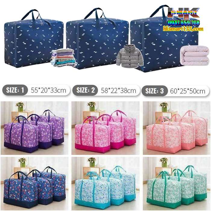 Set 3 túi đựng chăn màn quần áo chống thấm