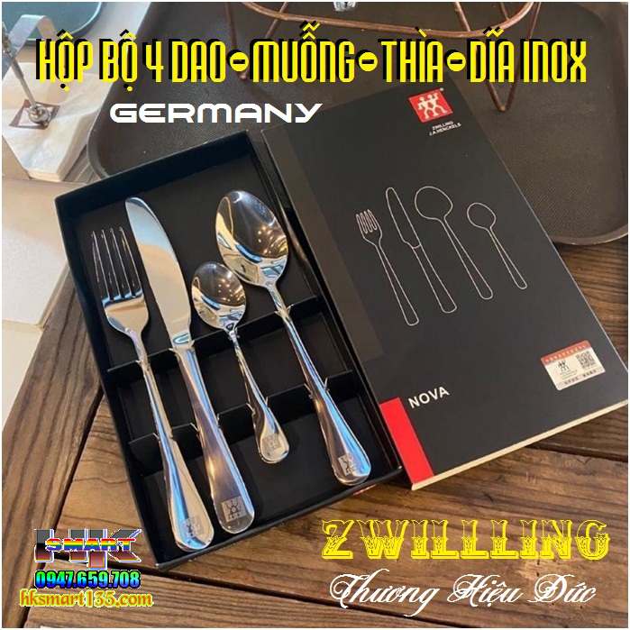 Bộ 4 dao muỗng nĩa Đức Zwilling Nova
