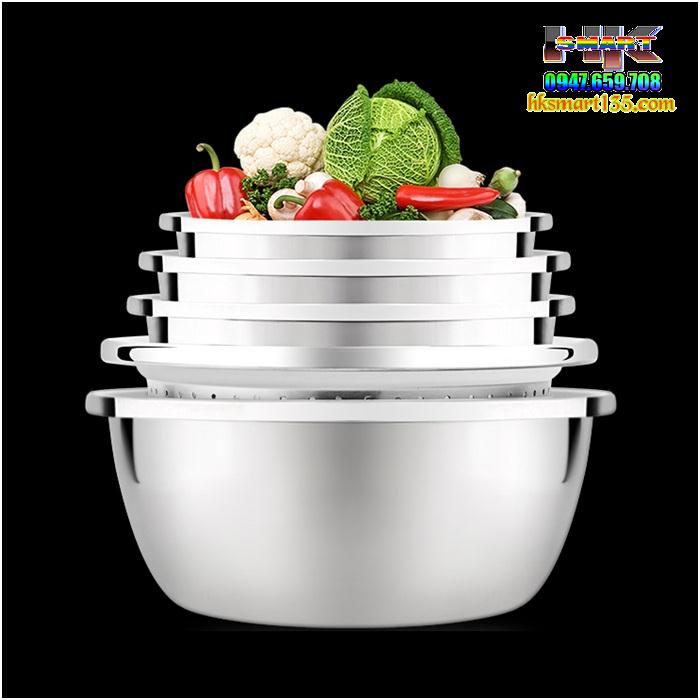 BỘ 5 TÔ INOX CAO CẤP GIÁ RẺ DÙNG CHO NHÀ BẾP | HK.SMART SHOP
