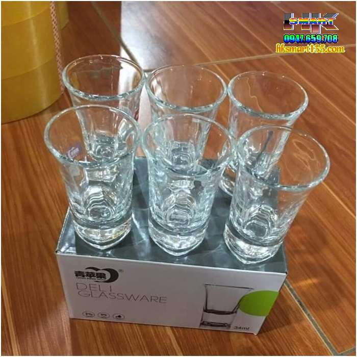 Bộ 6 ly thủy tinh uống rượu Vodka