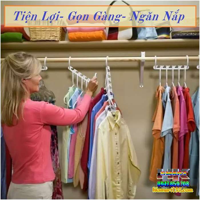 Hộp 8 móc treo quần áo thông minh