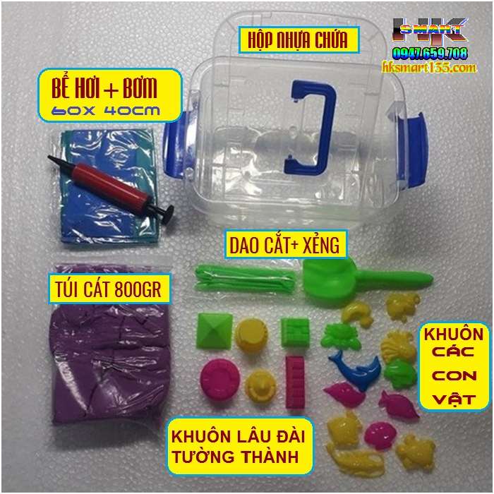 Bộ bể khuôn cát nặn cho bé