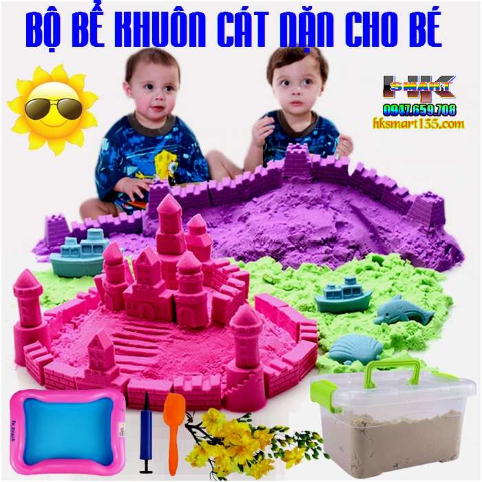 Bộ bể khuôn cát nặn cho bé